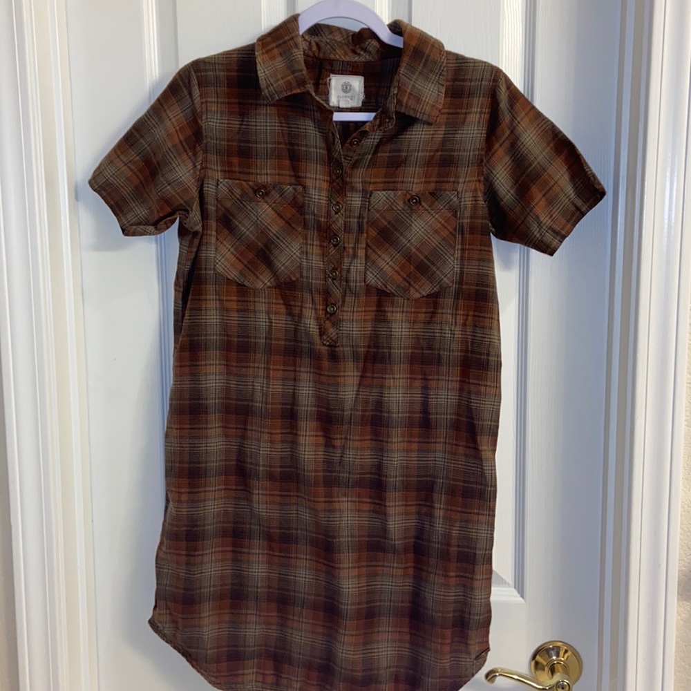 plaid shirt dress